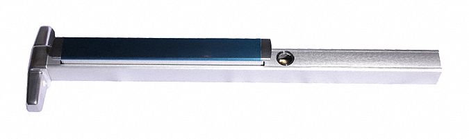 Concealed Vertical Rod: 3 ft Max Door Wd, Chrome