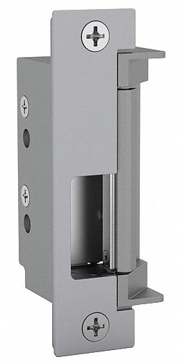 Electric Door Strike: 1 1/4 in Wd, 4 7/8 in Ht, Cylindrical/Mortise, Stainless Steel