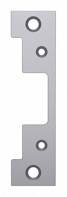 Electric Door Strike: 1 1/4 in Wd, 4 7/8 in Ht, Cylindrical/Mortise, Stainless Steel