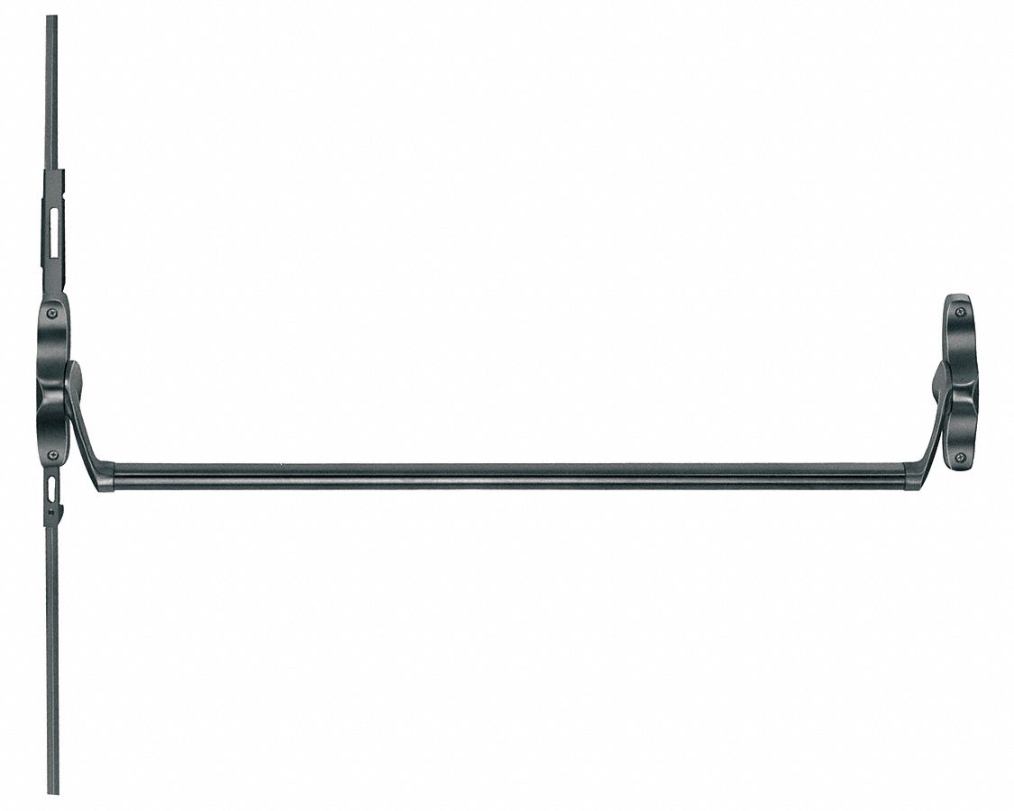 Concealed Vertical Rod: 44 in Max Door Wd, Chrome