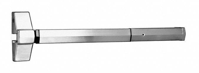 Exit Device: 36 in Max Door Wd, Stainless Steel