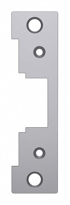 Electric Strike Faceplate: 1 1/4 in Wd, 4 7/8 in Ht