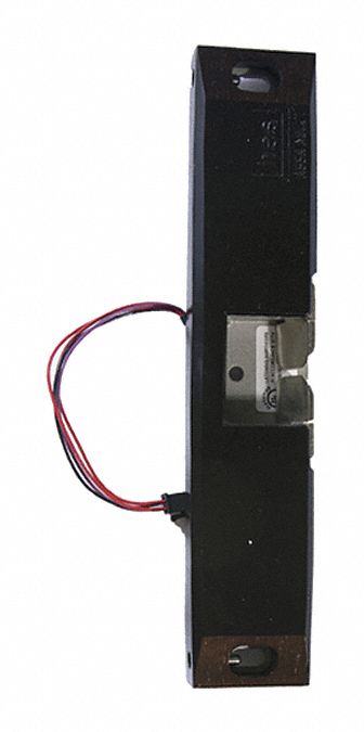 Electric Door Strike: 1 3/4 in Wd, 9 in Ht, Rim, Bronze