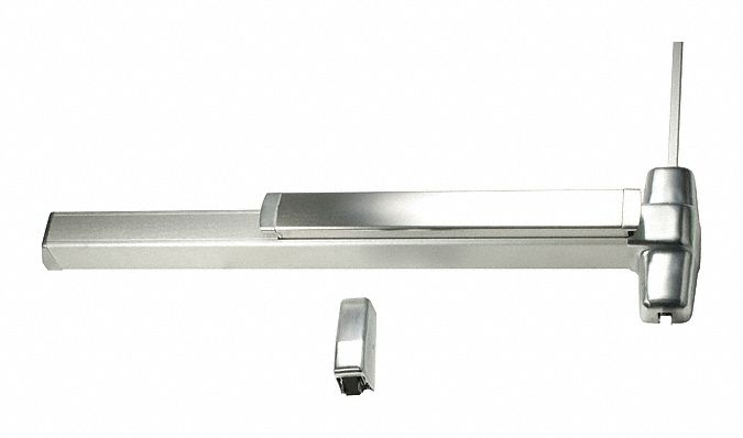 Surface Vertical Rod: 3 ft Max Door Wd, Chrome