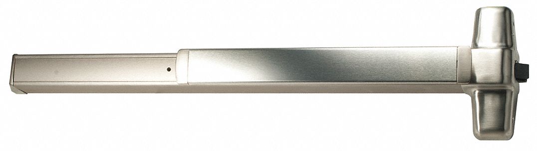 Exit Device: 3 ft Max Door Wd, Stainless Steel