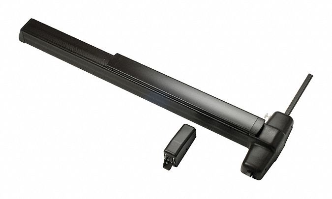 Surface Vertical Rod: 3 ft Max Door Wd, Brass