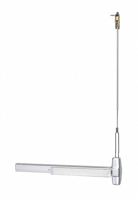 Concealed Vertical Rod: 3 ft Max Door Wd, Chrome