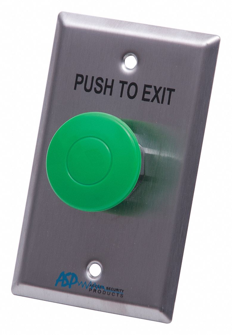 Push to Exit Button Pneumatic 2-1/2 D