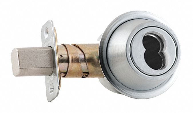 1-Cyl Deadbolt Less FSIC Satin Chrome