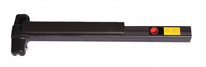 Surface Vertical Rod: 3 ft Max Door Wd, Bronze