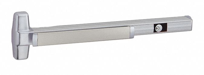 Concealed Vertical Rod: 3 ft Max Door Wd, Chrome
