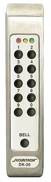 SECURITRON, Keypad, Stainless Steel, Keypad - 45CF85|DK-26PSS - Grainger