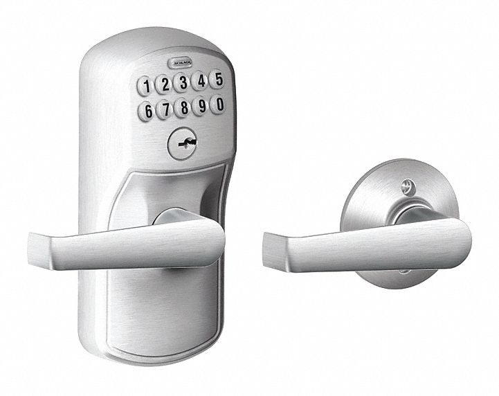 Electronic Keyless Lock: Keypad, Chrome