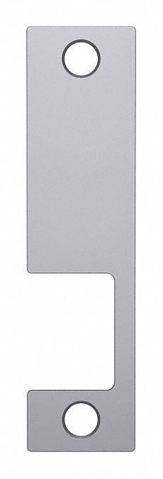 Electric Strike Faceplate: 1 1/4 in Wd, 4 7/8 in Ht