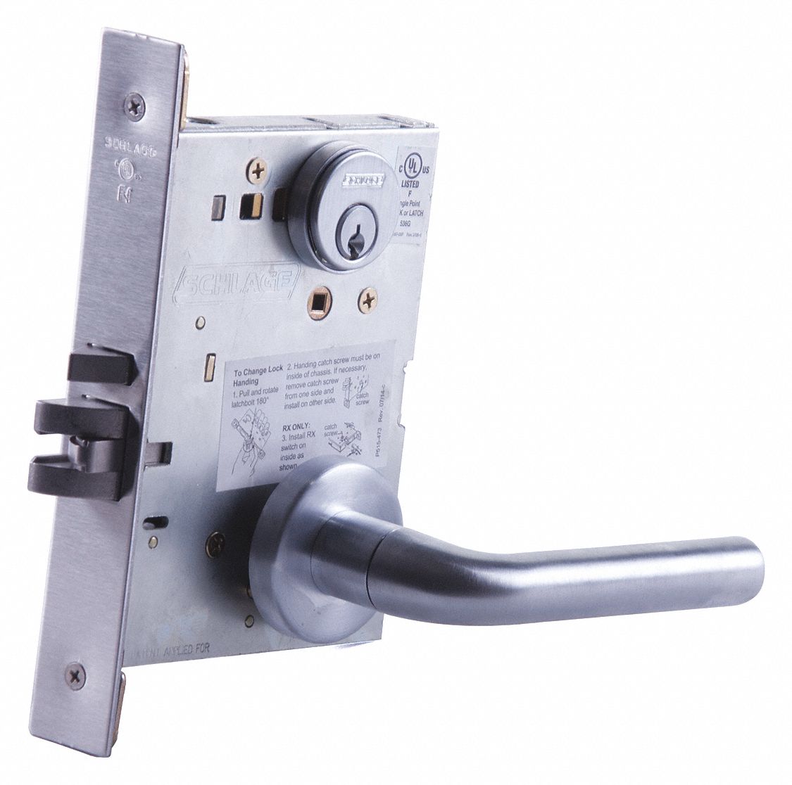 Door Lockset: Office Lever Locksets, Chrome