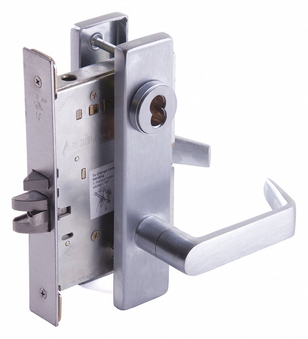 Door Lockset: Classroom Lever Locksets, Chrome, SFIC