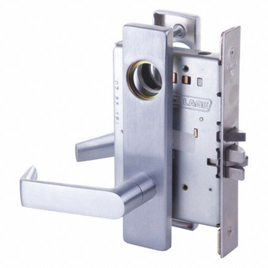 SCHLAGE Schlage Mortise Passage Lockset: Grade Not Graded, Mechanical