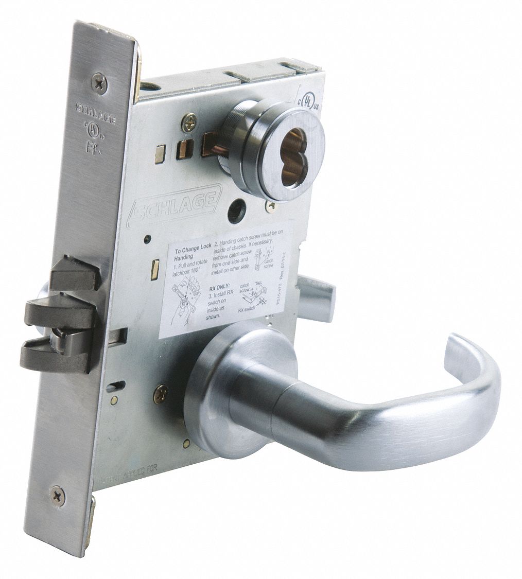 Door Lockset: Storeroom Lever Locksets, Chrome, SFIC
