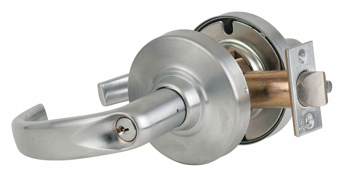SCHLAGE Lever 1, ND Curved, Satin Chrome, Schlage SC4, Different, Mechanical 28XZ53ND70PD