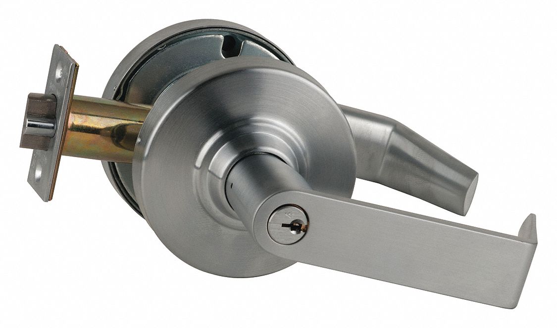 Door Lockset: Privacy Lever Locksets, Chrome, ADA Compliant