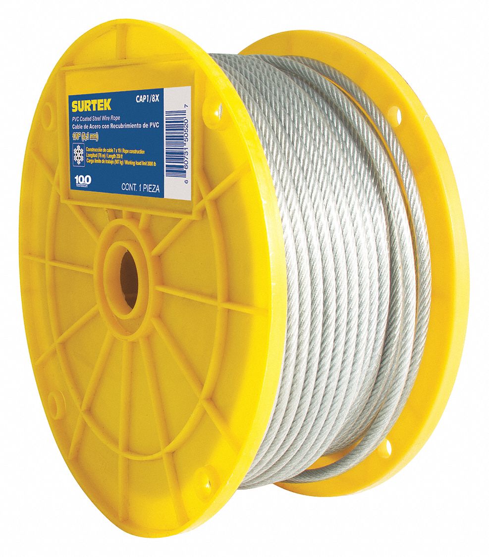 Cable de acero recubierto 1/8x3/16 - Venta por metro lineal - Promart