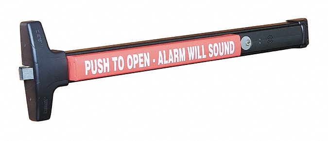 Exit Device: 36 in Max Door Wd, Black