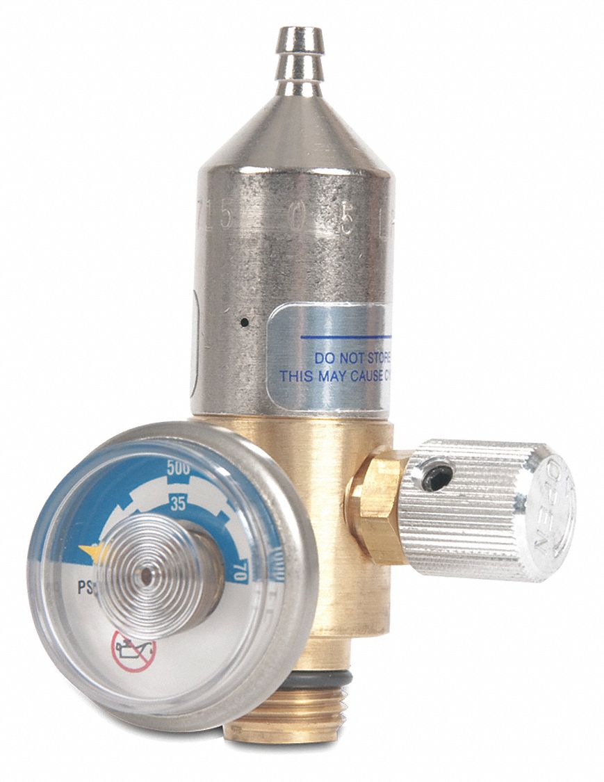 INDUSTRIAL SCIENTIFIC, Gas Regulator, Stainless Steel, Gas Cylinder