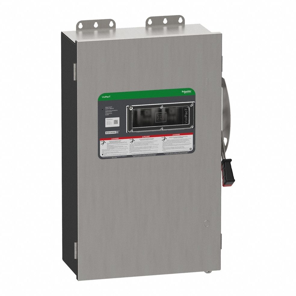 Safety Switch: Fusible, 200 A, Single Phase, 240V AC, 304 Stainless Steel