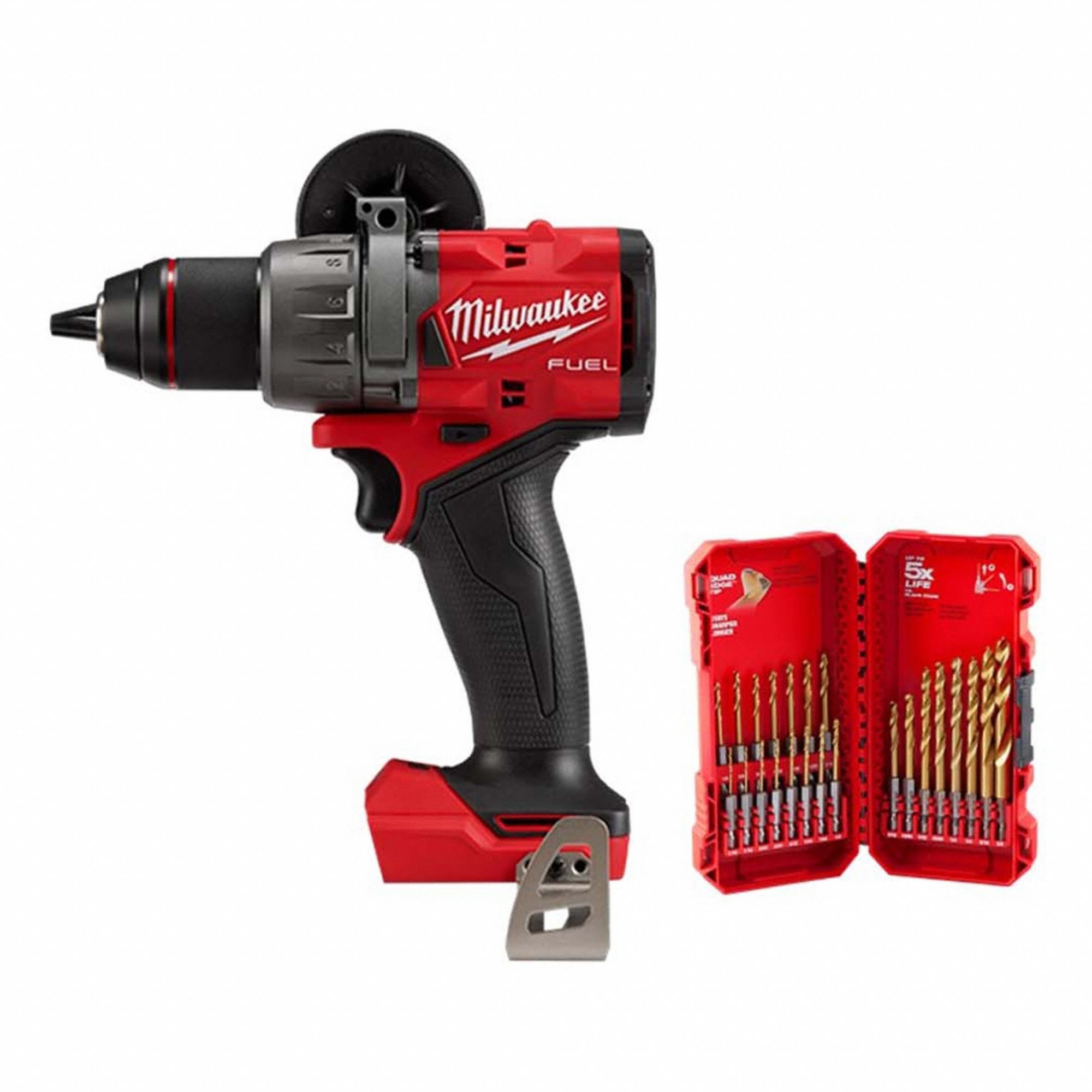 Drill/Driver Kit: M18 FUEL™, Compact, 1/2 in Chuck, 2, 100 RPM Max., Brushless, Tool Only