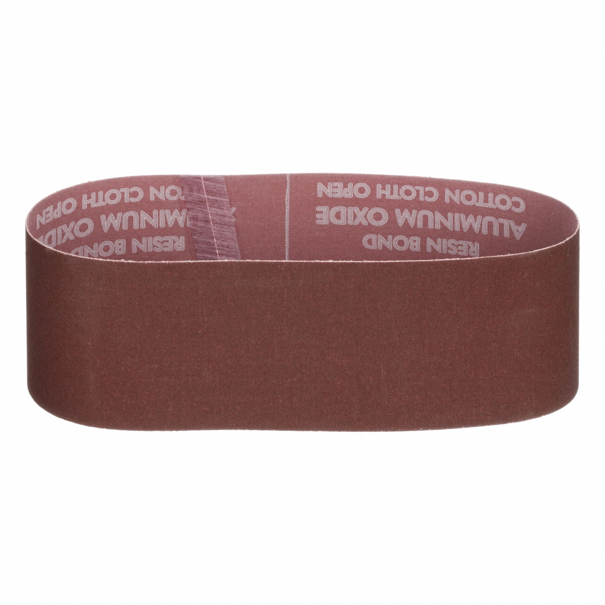 Sanding Belt: 3 in W x 21 in L, Aluminum Oxide, 120 Grit, X Wt Cotton Backing, 5 PK