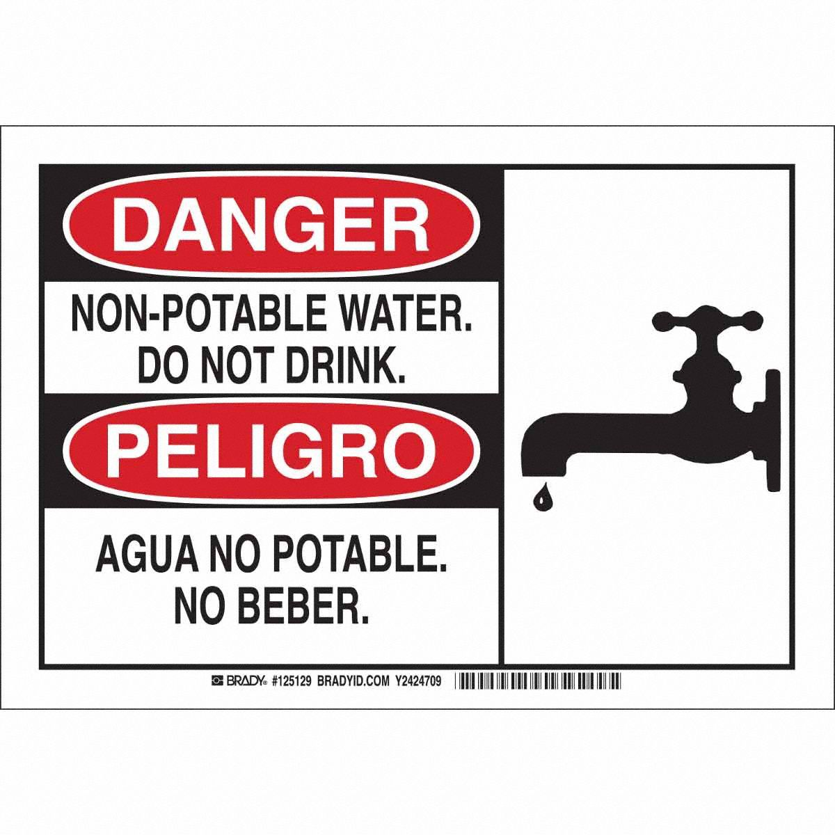 B401 7X10 BLK/RD/WHT BILING/DANGER NON