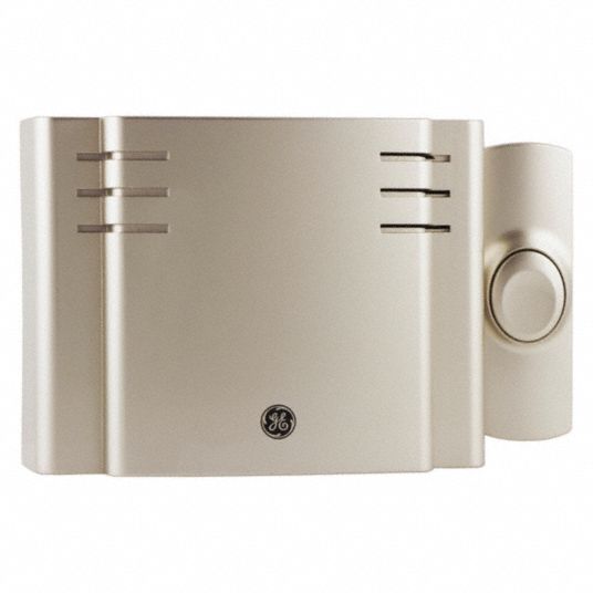 GE, Wireless Door Chime, 8 Melody, 1 Button 291D4119303 Grainger