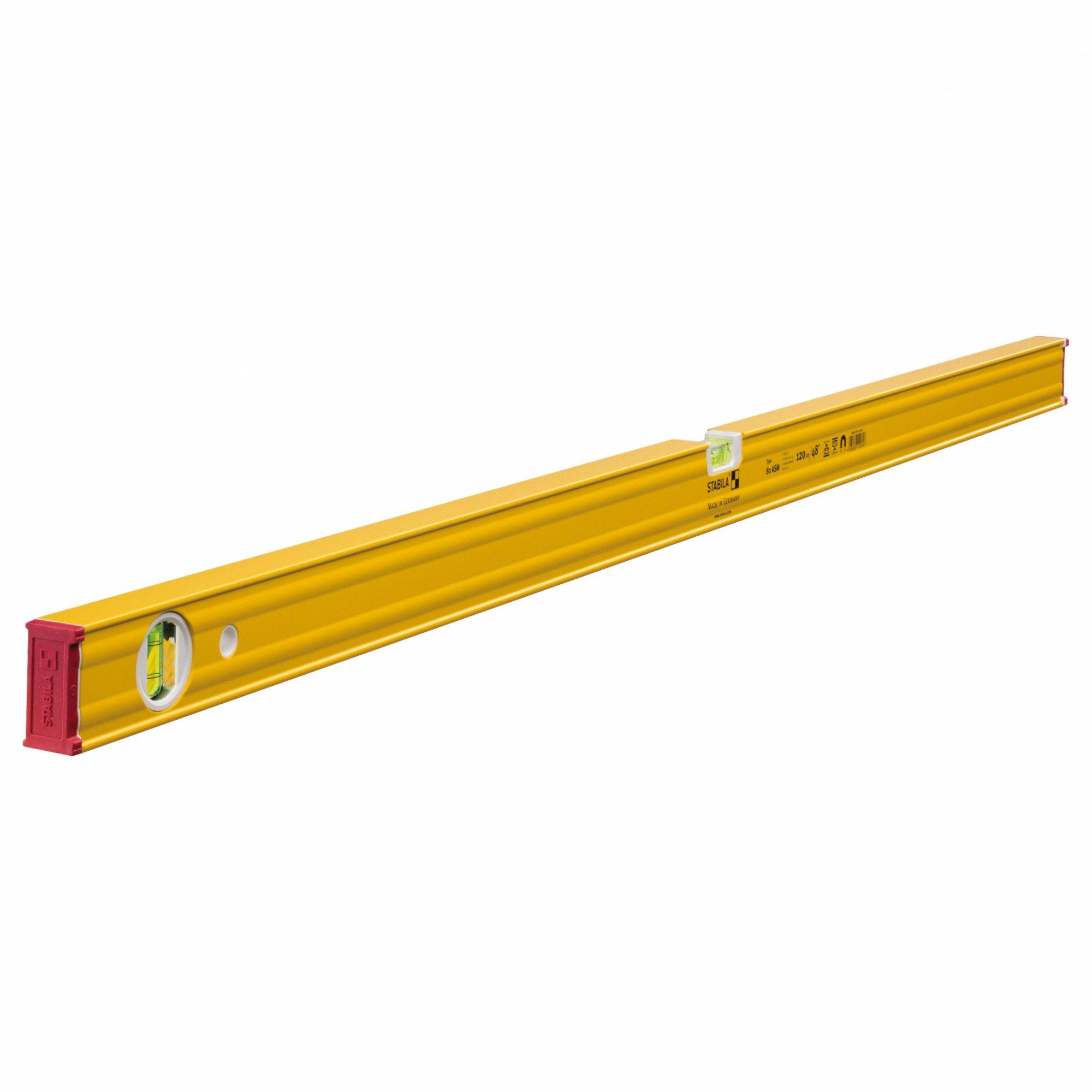 Box Level: Level & Plumb, Box, 0, 48 in Overall Lg, Top & Side Read, None Acrylic Block