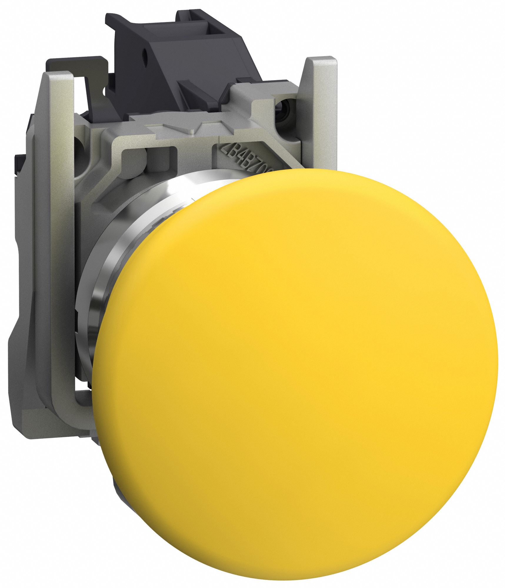 Mushroom Head Push Button: 22 mm, Metallic, Mushroom Head Profile, 1NO