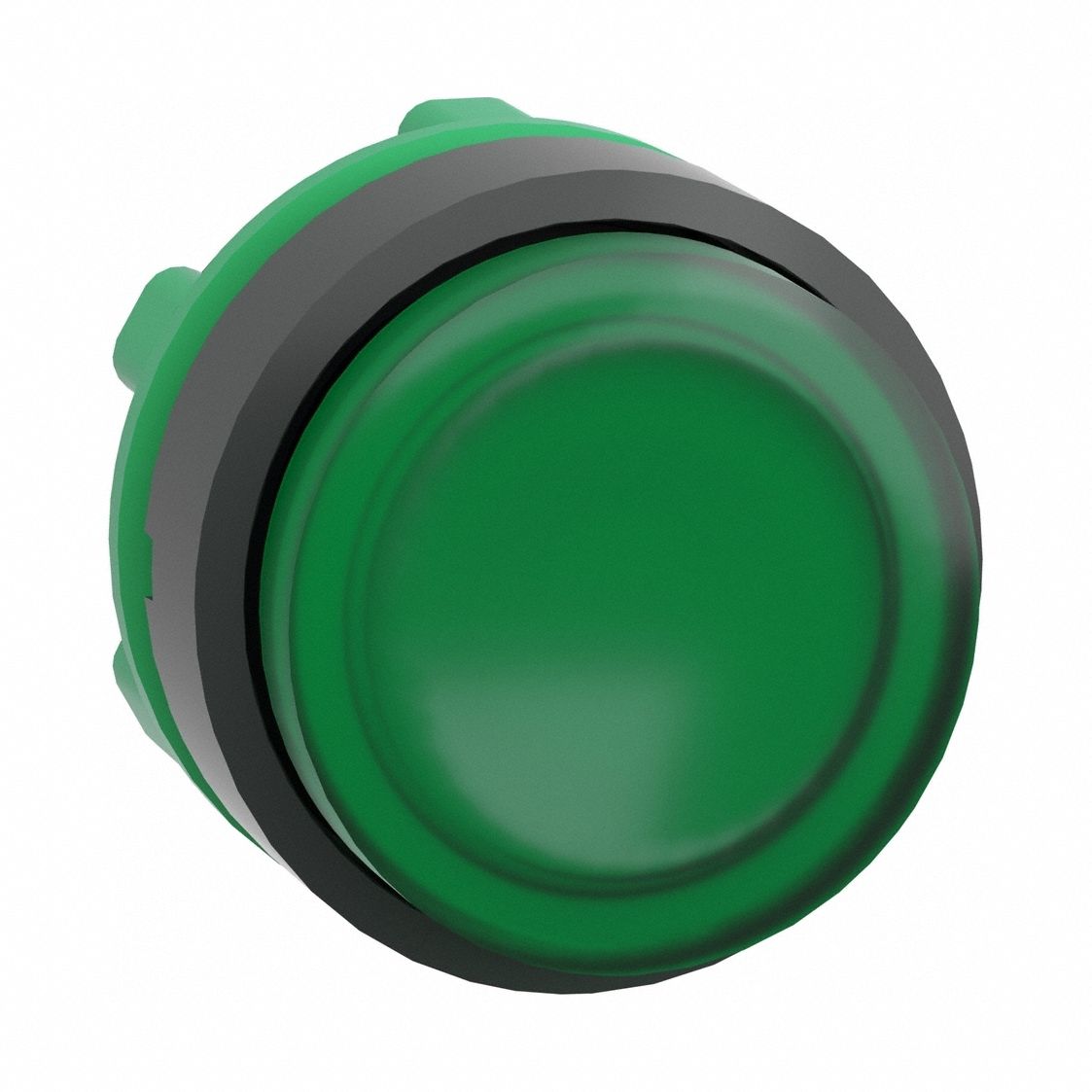 Extended Push Button: Green, 22 mm Mounting Size, Non-Metallic, Maintained
