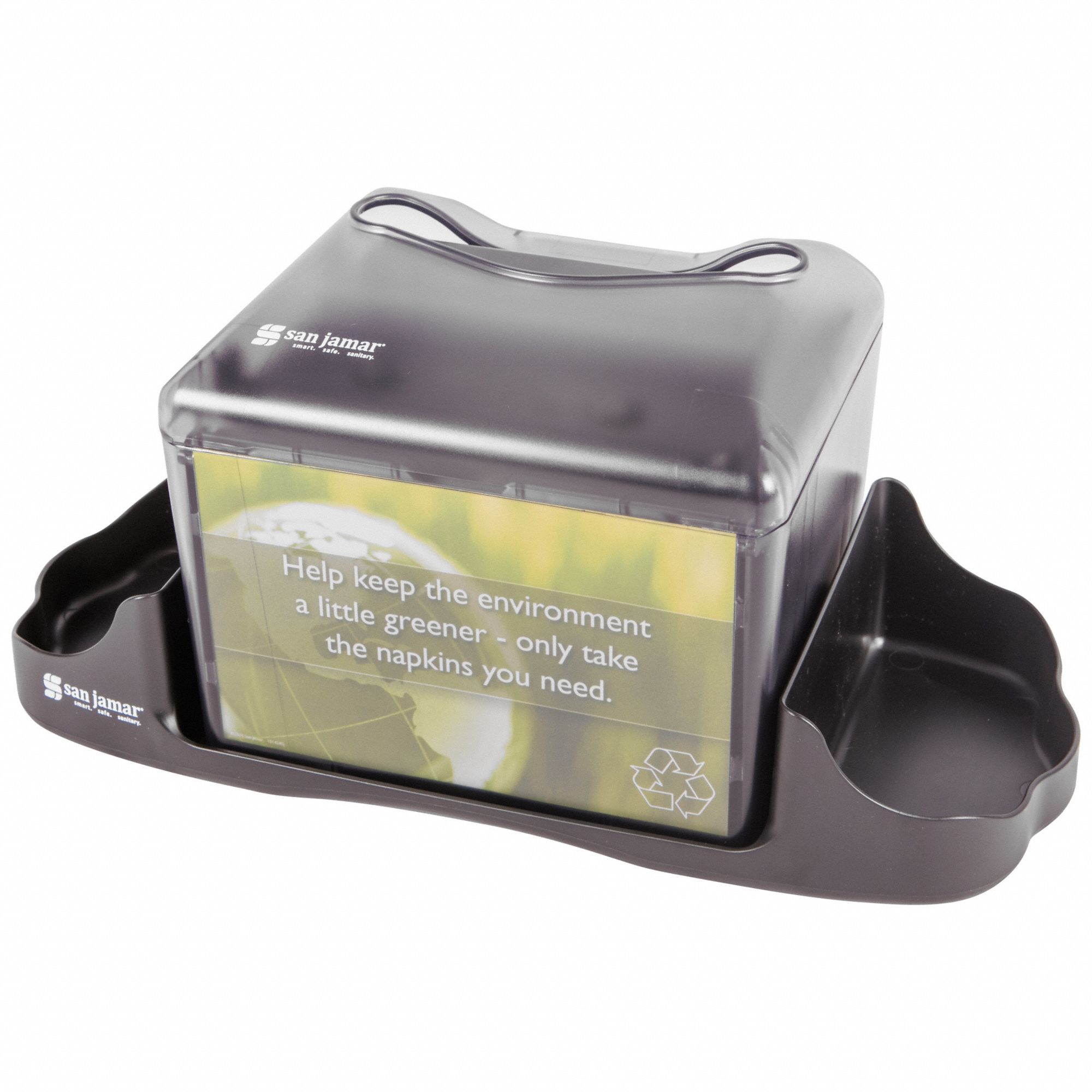 Tabletop Napkin Dispenser: Full Fold, 6 1/4 in x 14 1/4 in x 6 1/8 in, Countertop