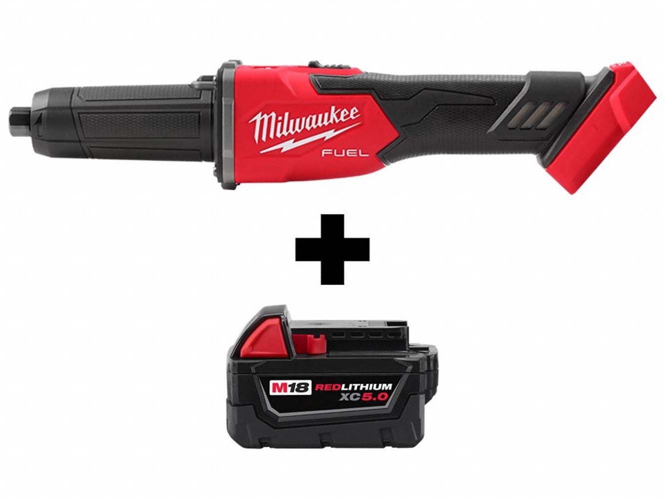 Die Grinder Kit: 27, 000 RPM Max. Speed, Slide, Brushless Motor, 5.0 Ah, 18V DC, Straight, M18 FUEL™