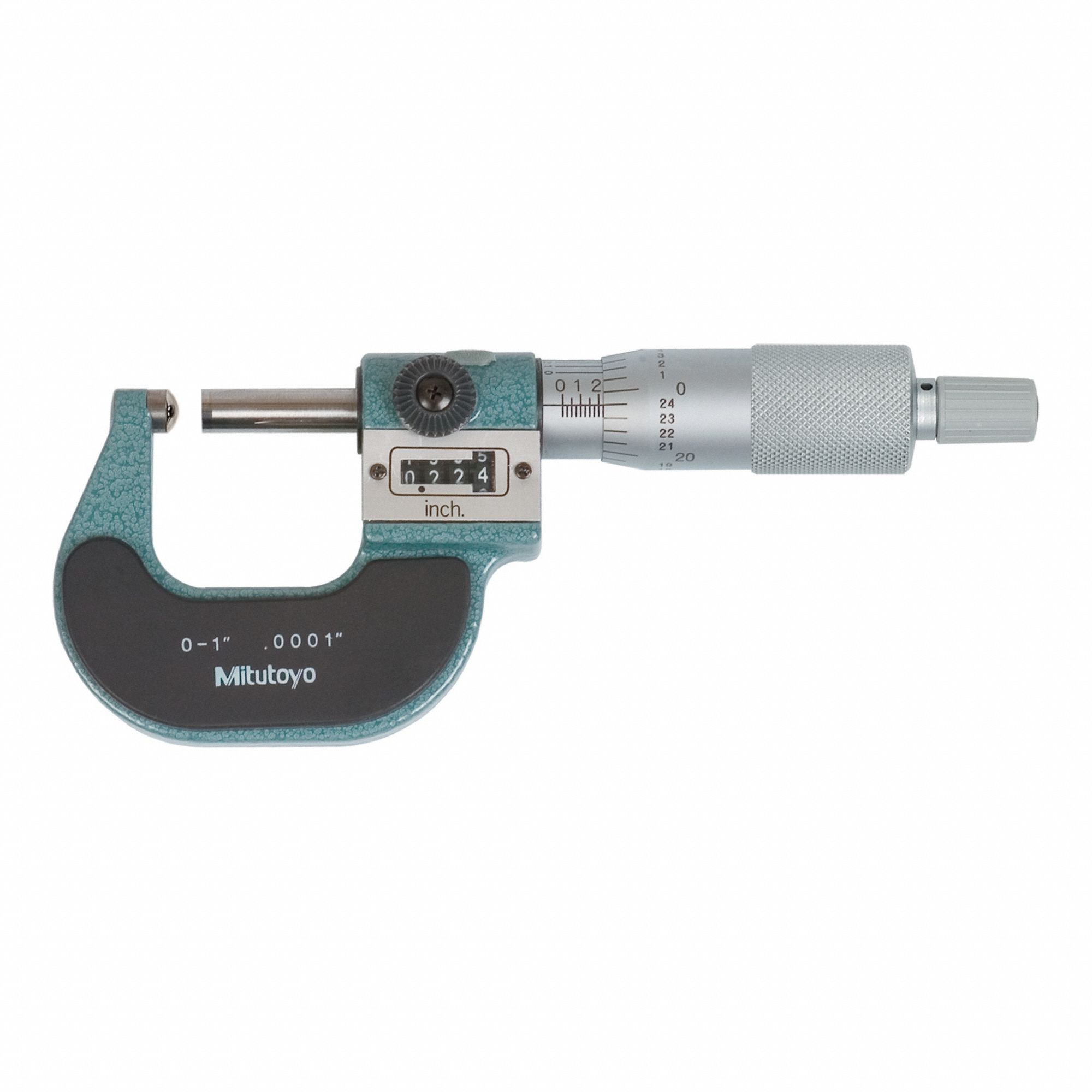 Calibrated Micrometer: 0 in to 1 in, Mechanical Counter, +/-0.00015 in Accuracy, IP65