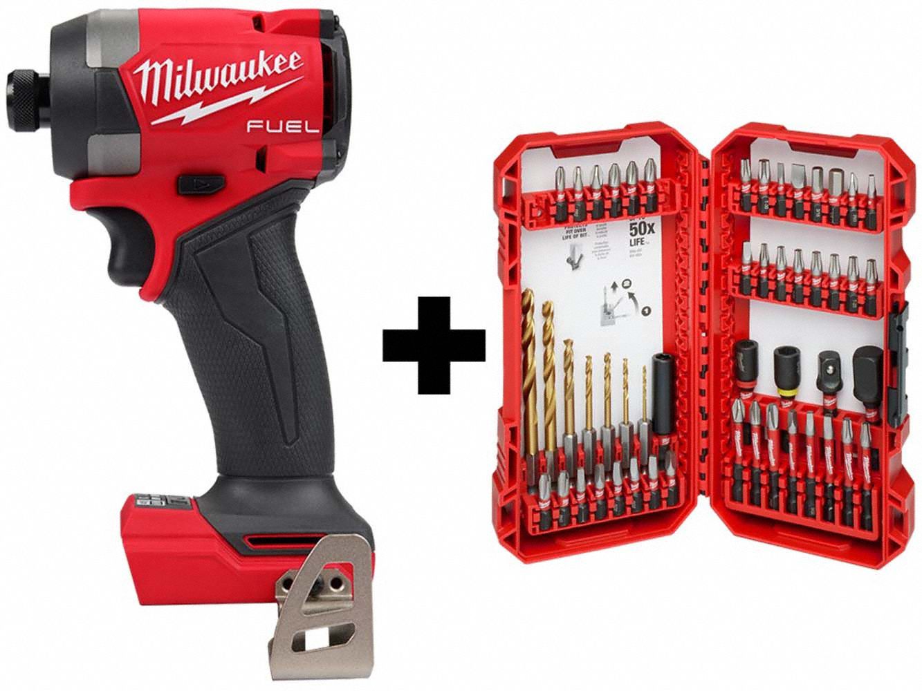 Impact Driver Kit: 2, 000 in-lb Max. Torque, 3, 900 RPM No Load Speed, 4, 400 ipm Impacts per Minute