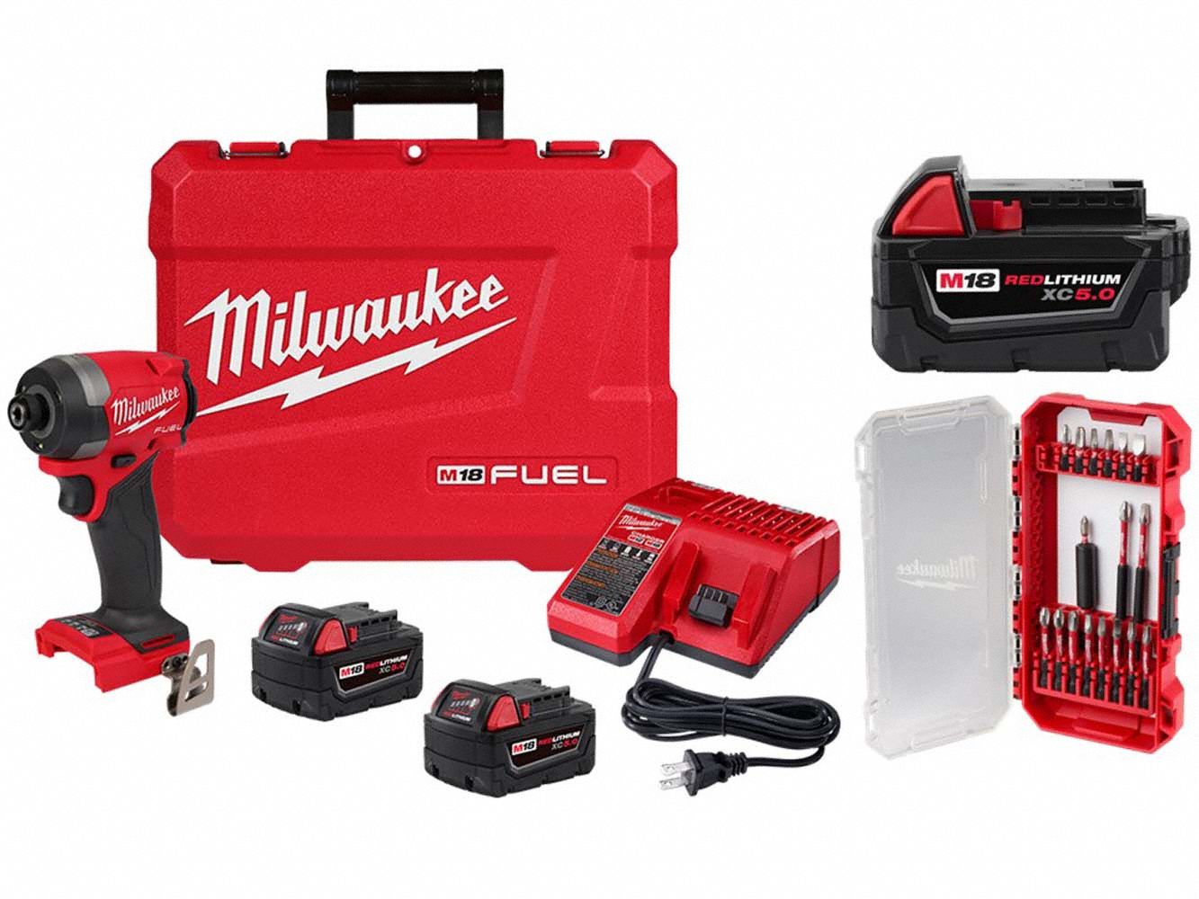 Impact Driver Kit, 18 V, 100 dB, 2.55 lb