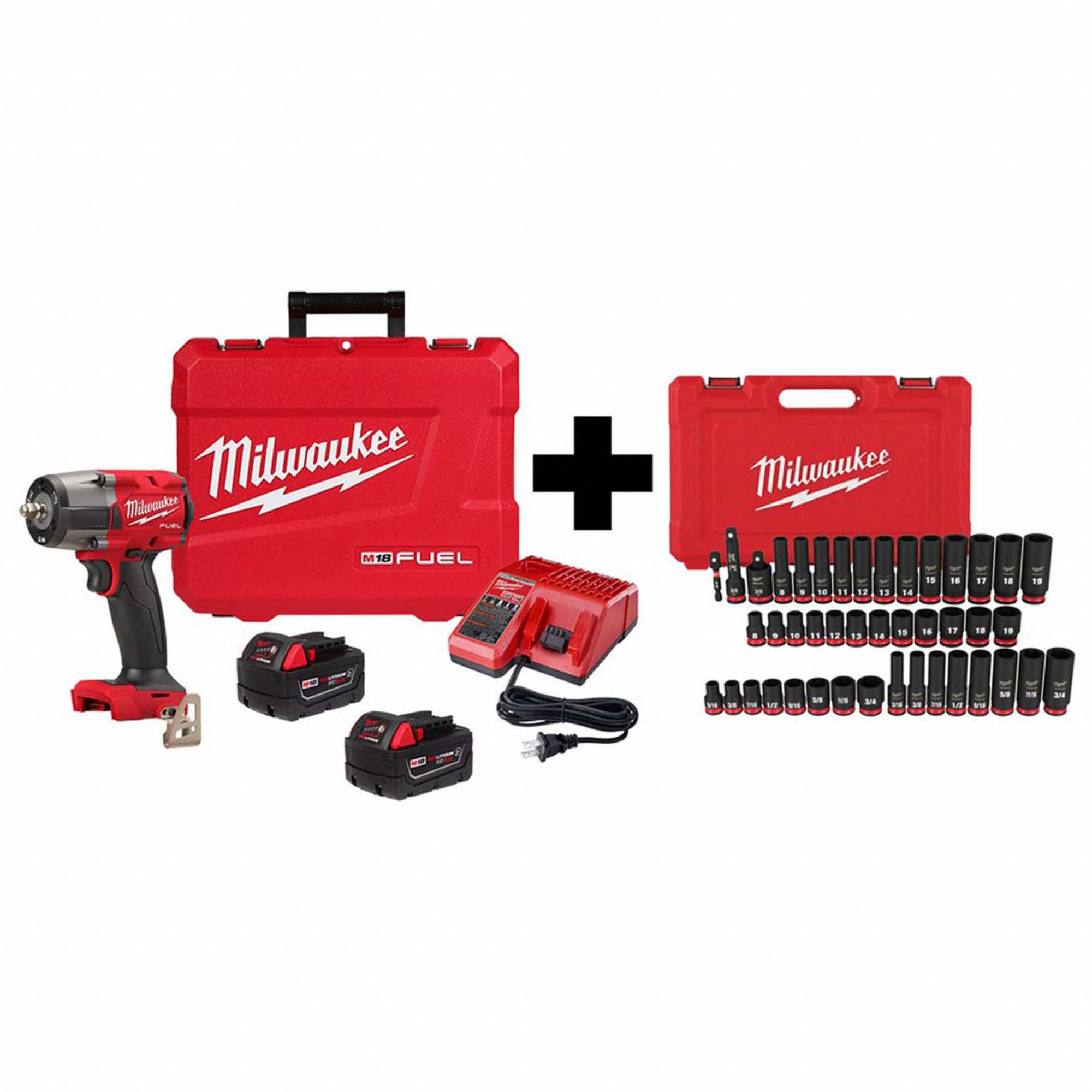 M18 3/8" MTIW w Pin + 43PC Socket Set