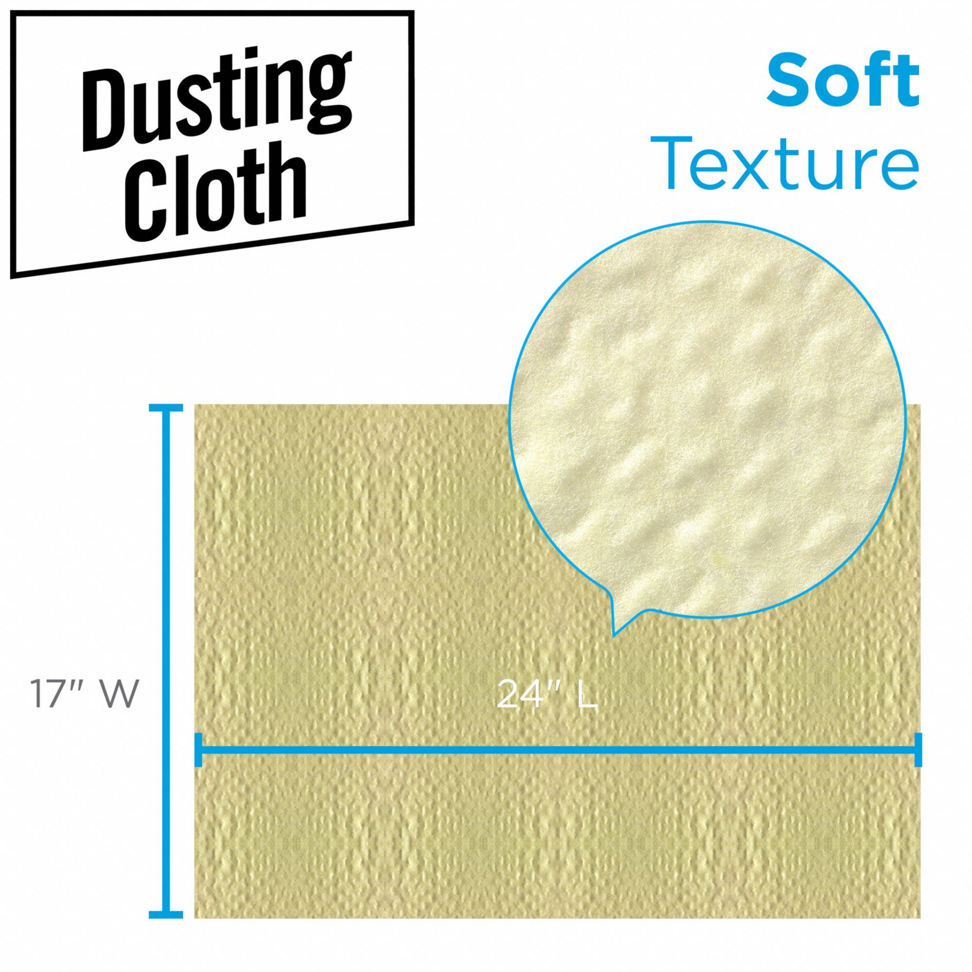 Dust Cloth 24 in Lg, 17 in Wd, Yellow, Brawny