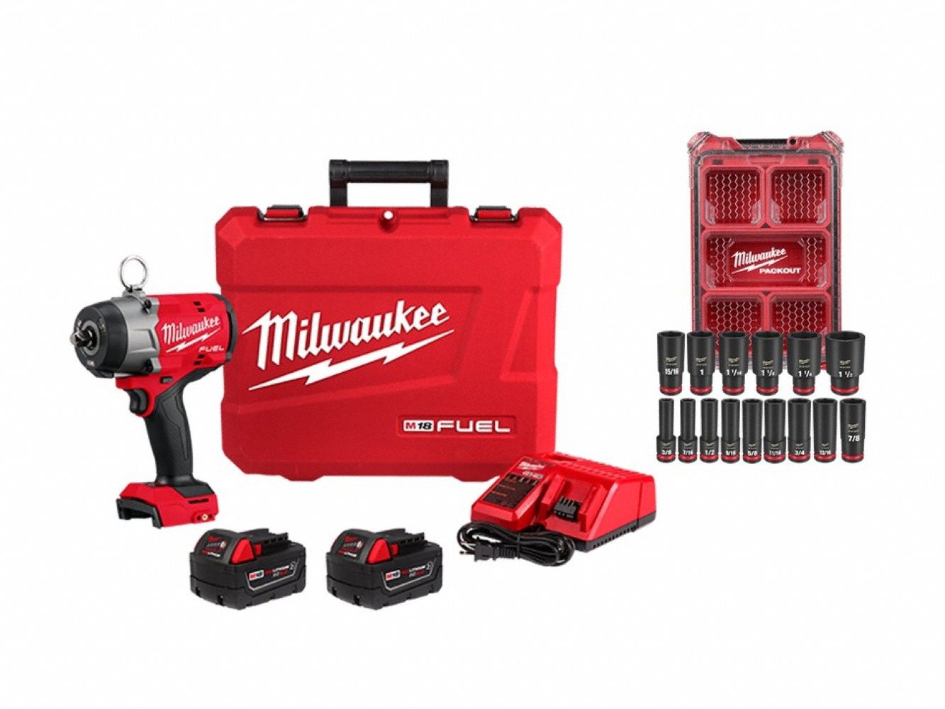 M18 FUEL 1/2 HTIW + SAE Socket Set