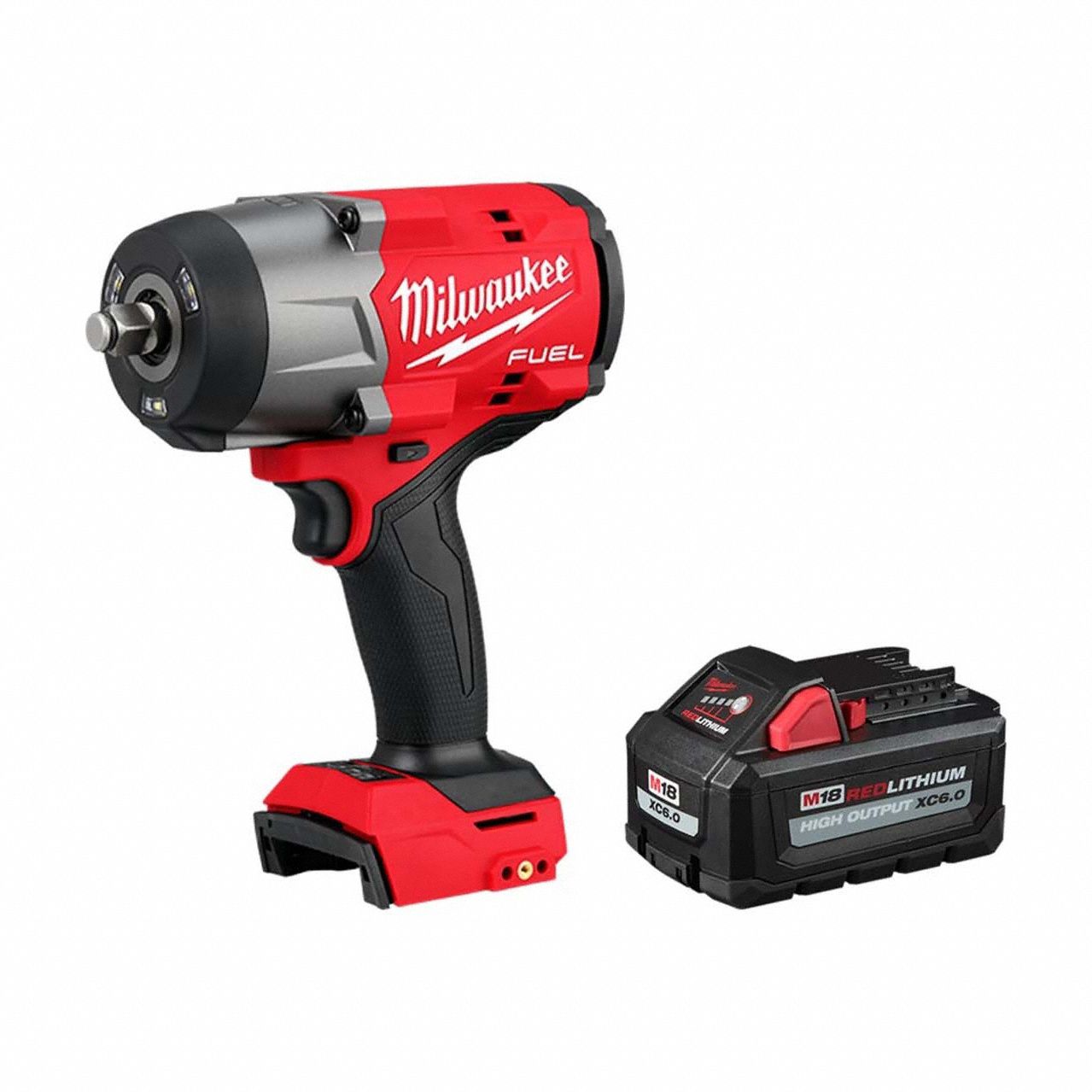 Impact Wrench Kit: 1/2 in Drive Size, 1, 200 ft-lb Fastening Torque, Brushless, M18 FUEL™