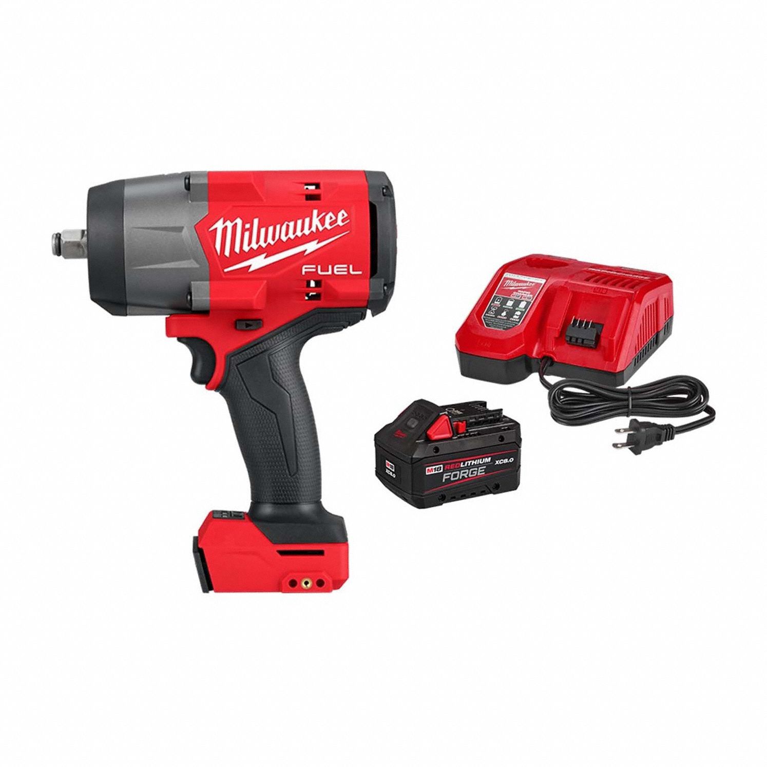 Impact Wrench Kit: 1/2 in Drive Size, 1, 200 ft-lb Fastening Torque