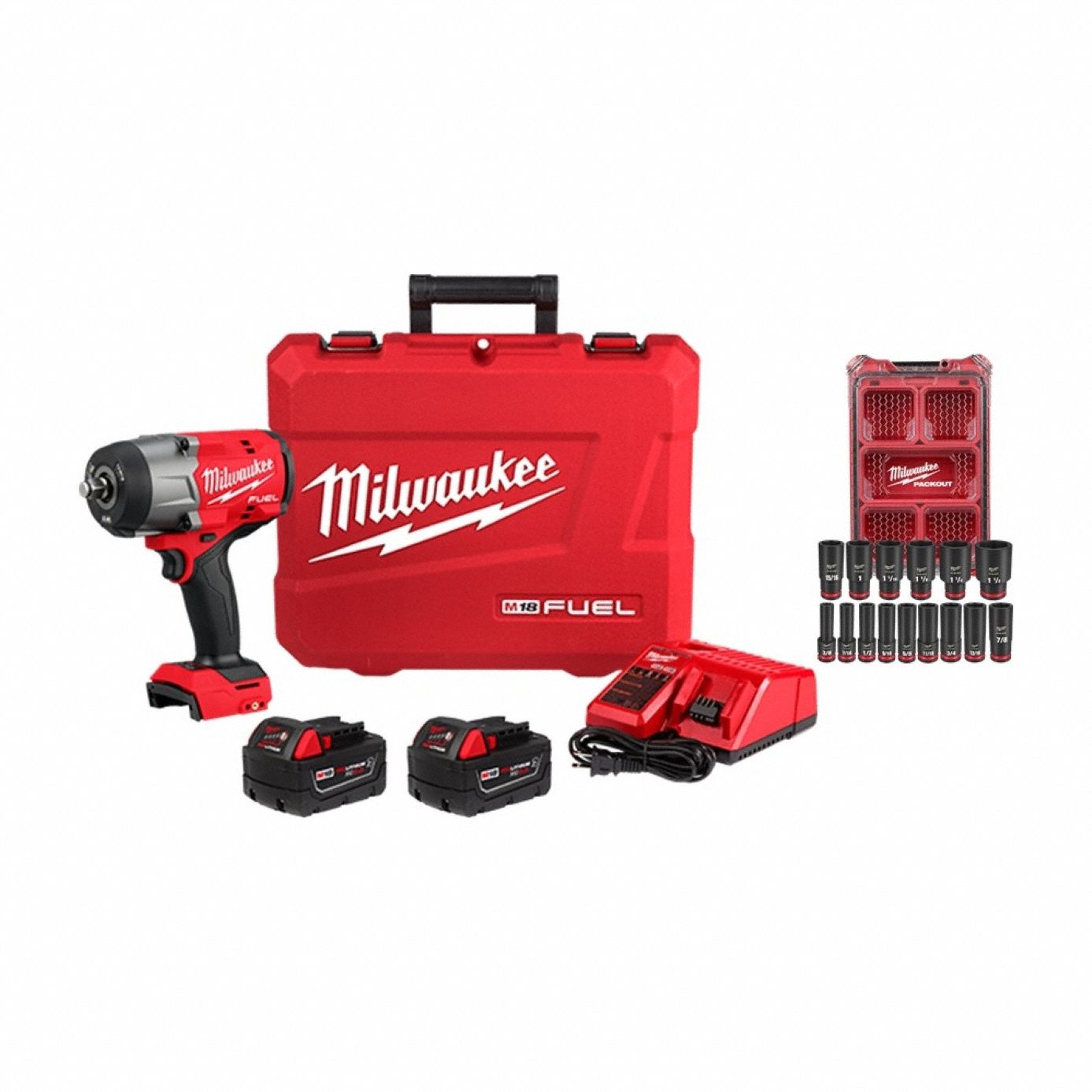 M18 FUEL 1/2 HTIW + SAE Socket Set