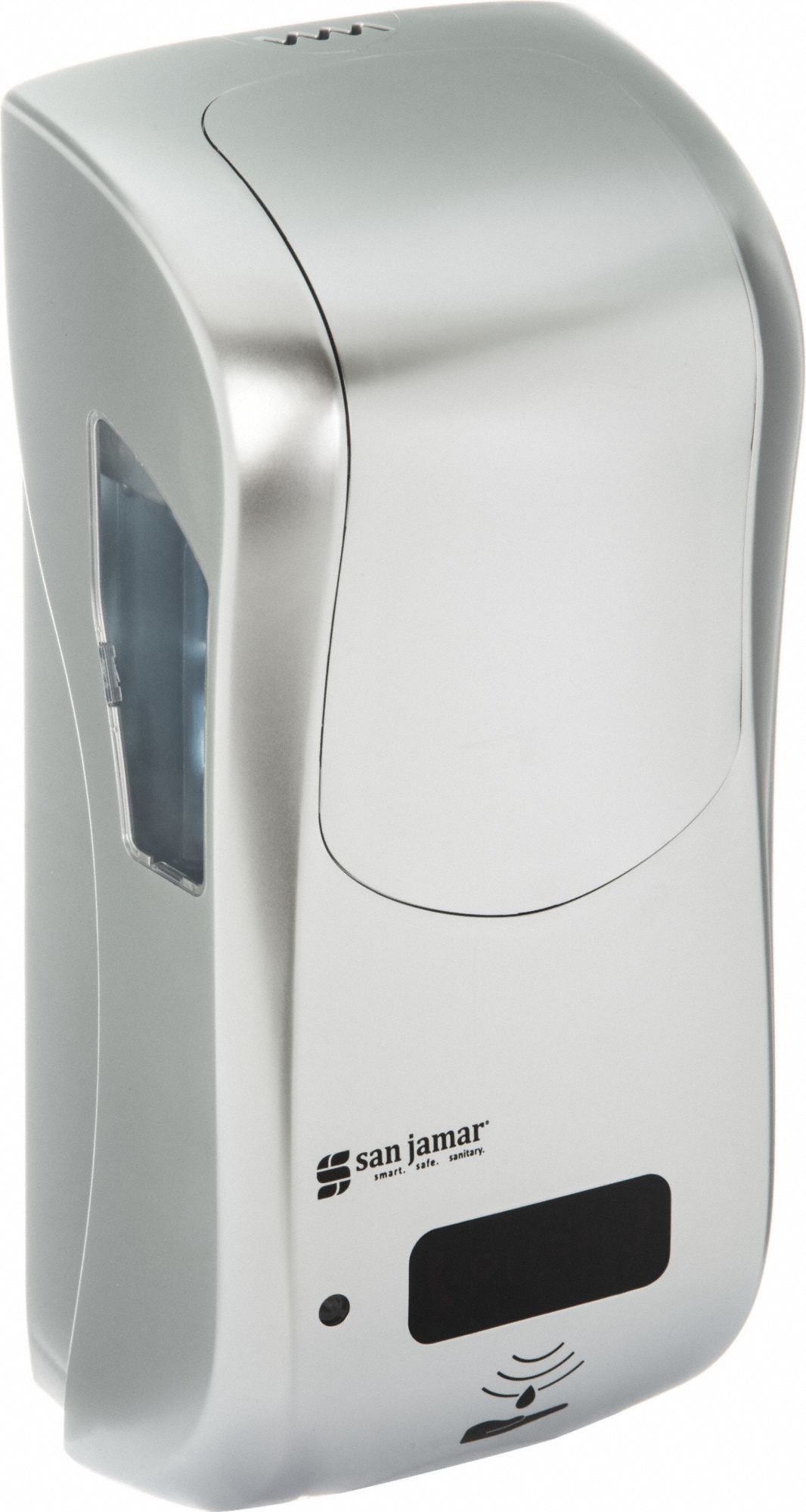 Soap/Sanitizer Disp, SLVR, 900 mL, 4 inD