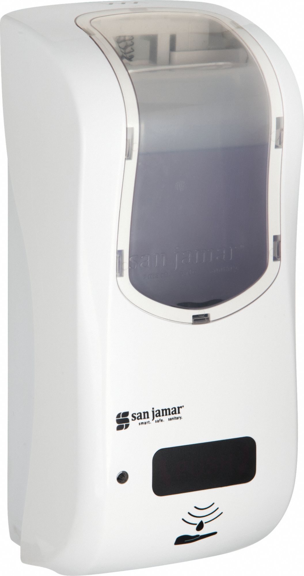 Soap/San/Lotion Disp, CLR/WH, 900mL, 4 inD