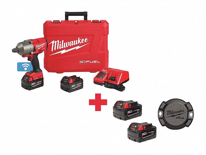 MILWAUKEE Impact Wrench, Cordless, Compact, 18VDC 299V50286422 48