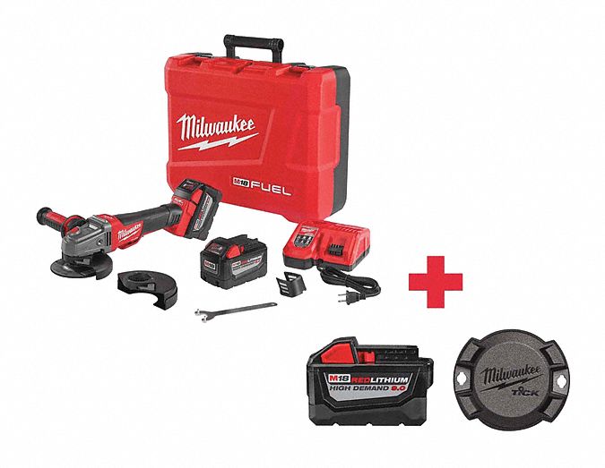 MILWAUKEE 5 in M18 FUEL™ Cordless Angle Grinder Kit, 18.0 Voltage, 8500